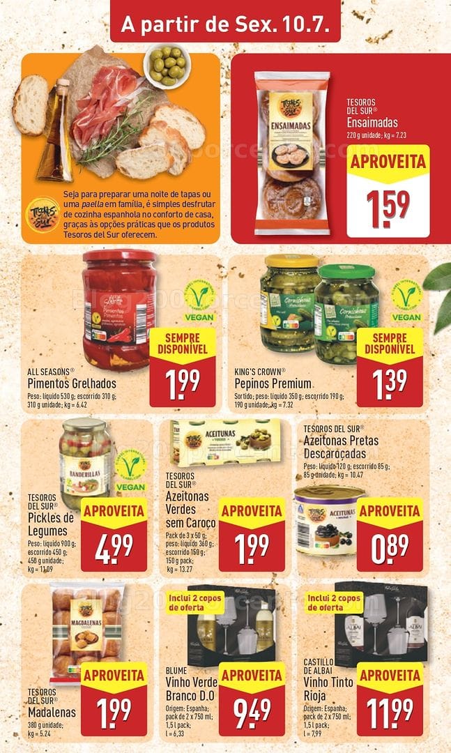 Antevisão Folheto ALDI Promoções de 6 a 12 julho